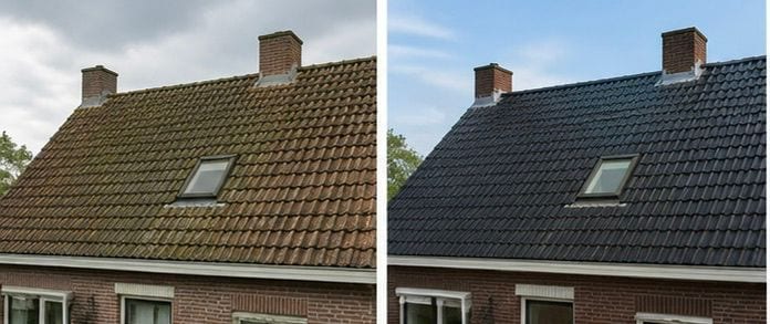Dakrenovatie voor en na 2